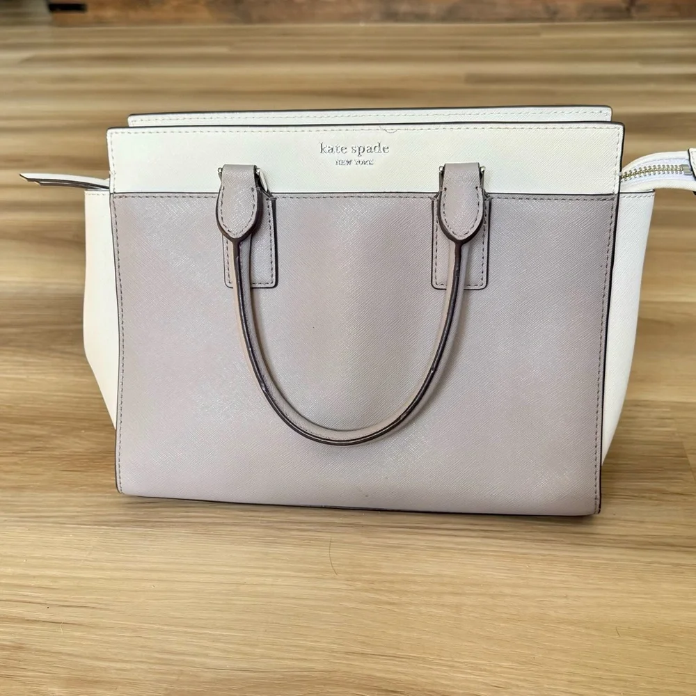 Kate Spade New York Cameron Street Candace Satchel Blush/Stone Saffiano Leather